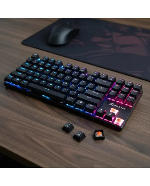 Cod. 259 Teclado Mec&aacute;nico TKL Xtrike Me GK-989 / Switch Rojo / 88 teclas Double-Shot Injection / Retroiluminado Rainbow (12 modos) / 26 teclas anti-ghosting / Cable USB-A 1.6m / Espa&ntilde;ol