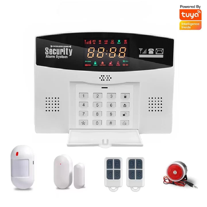 Sistema de alarma WiFi para el hogar, 4G/3G/2G GSM, kit de alarma de  seguridad para el hogar inteligente con sirena, sensor de movimiento PIR